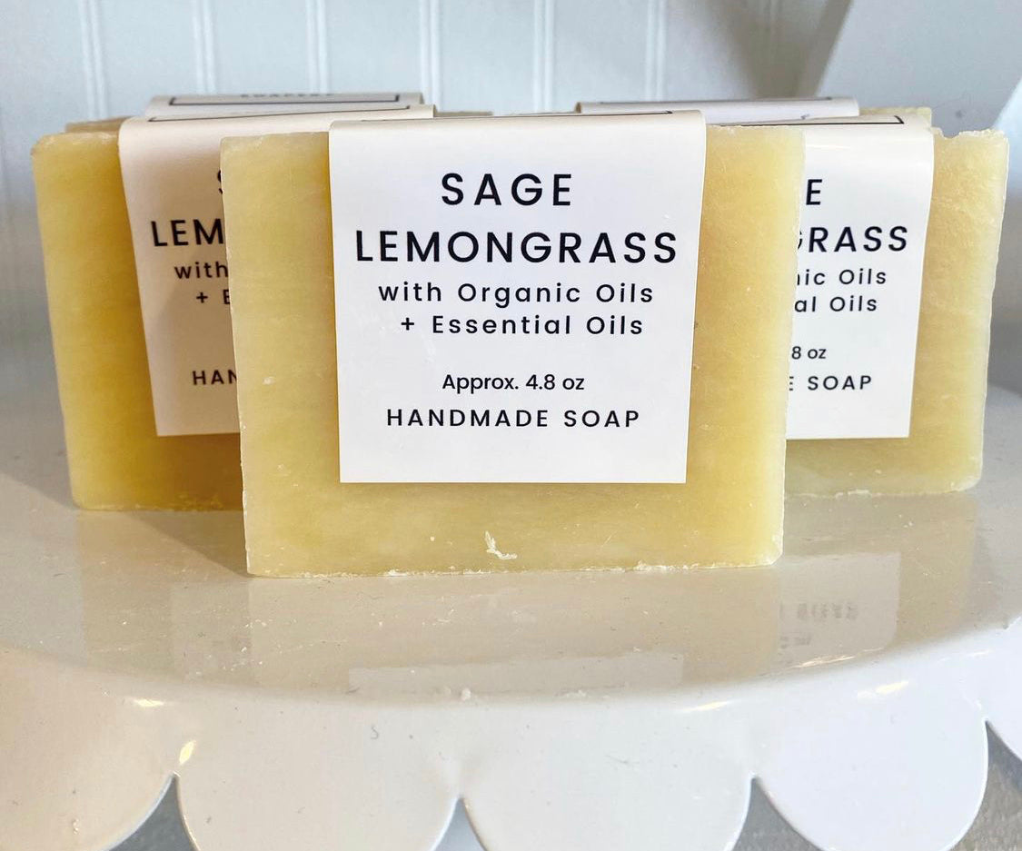 Lemongrass + Sage Organic Oils Soap