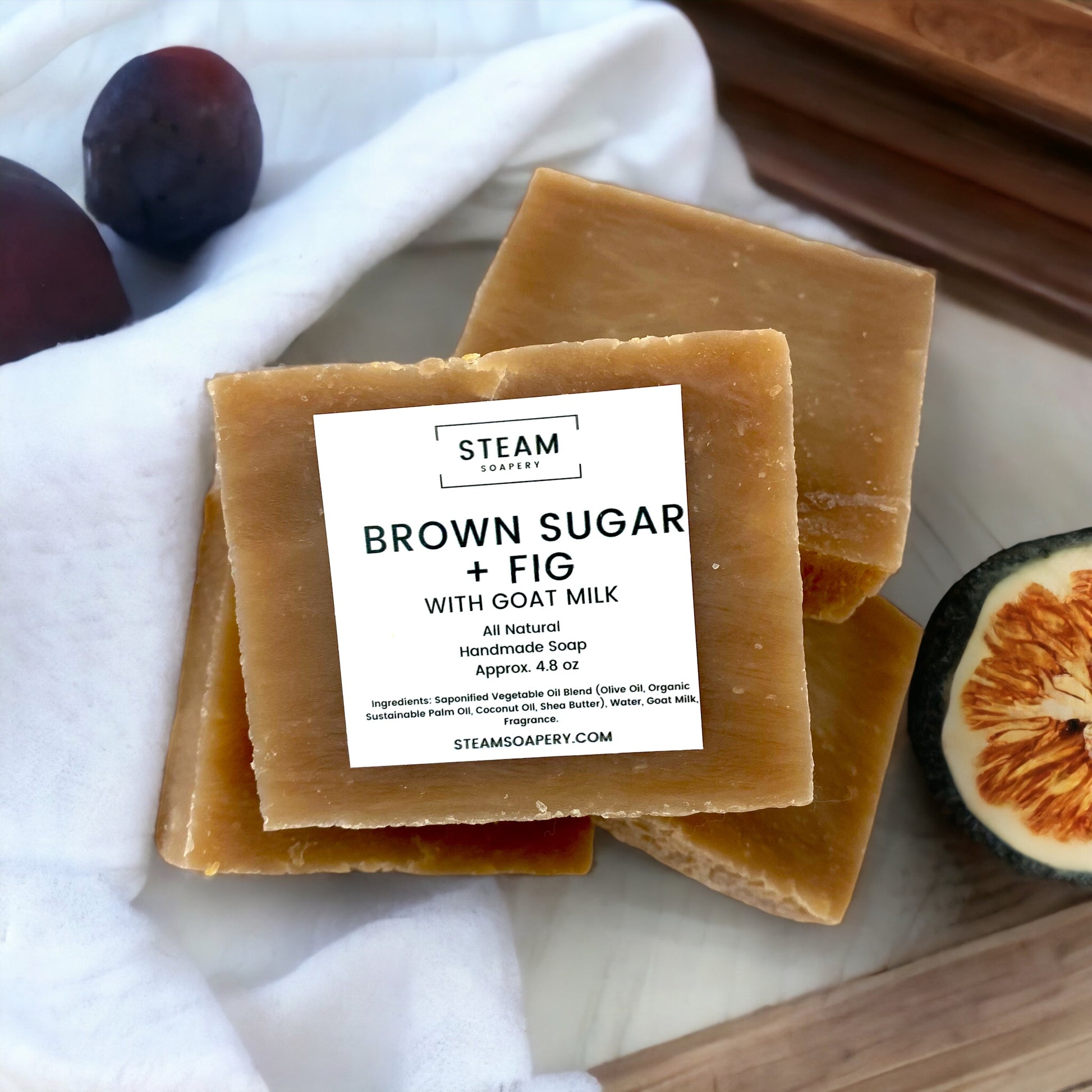 Brown Sugar Fig Soap on Towel
