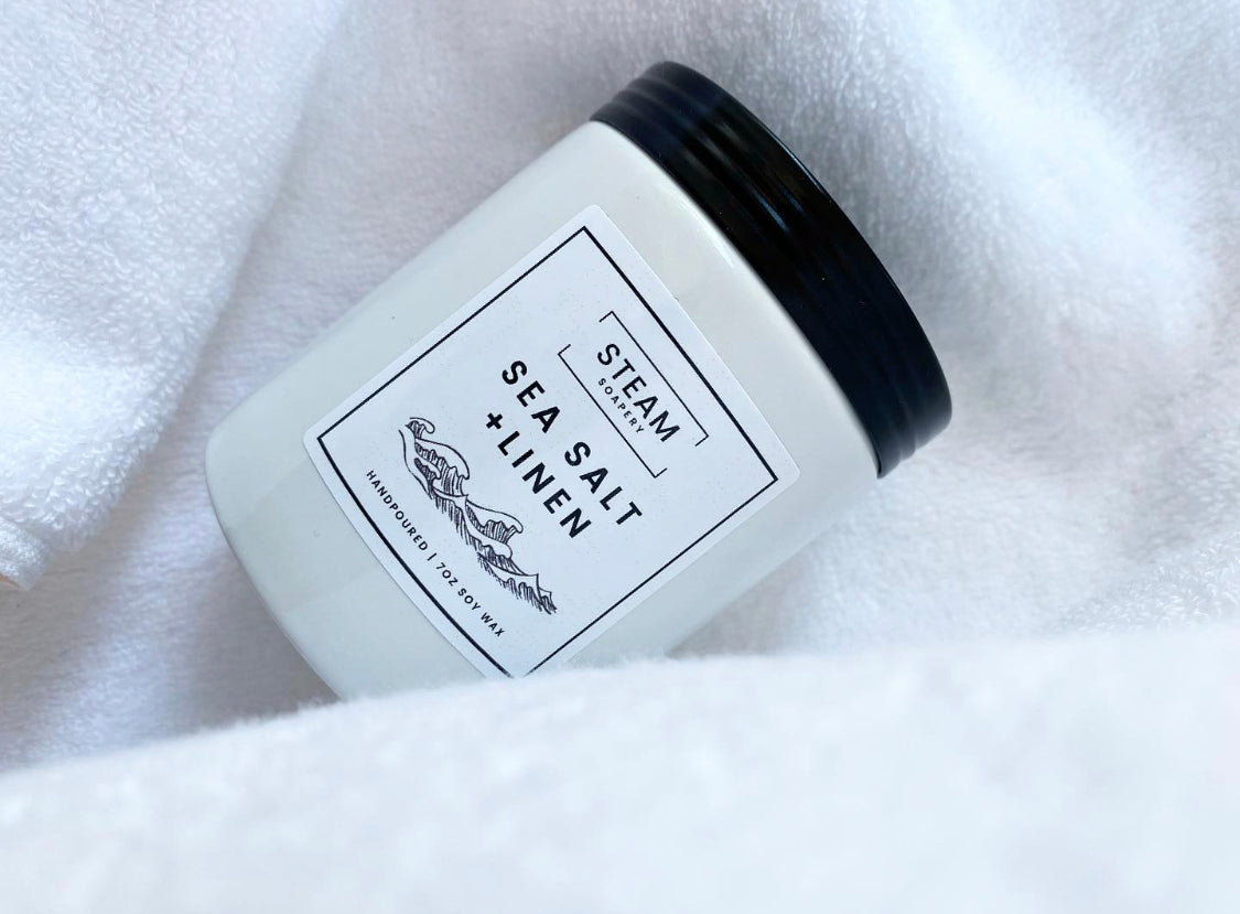 Sea Salt + Linen Candle