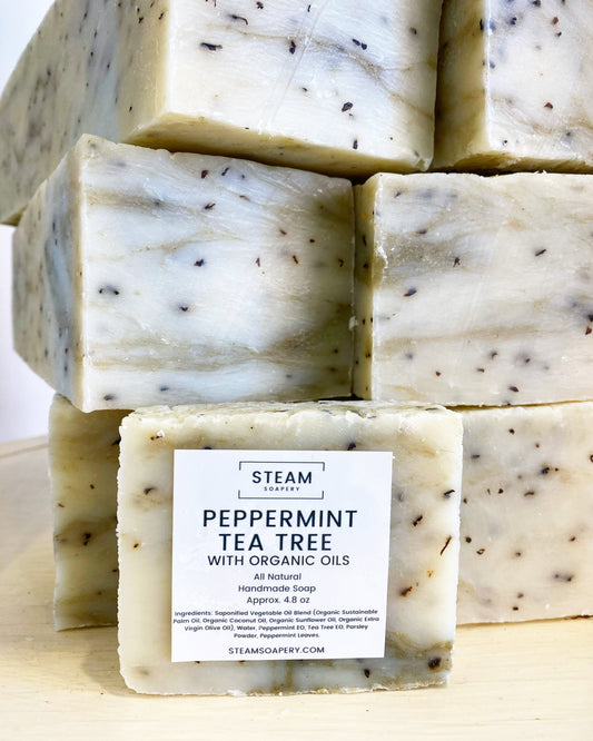 Peppermint + Tea Tree Organic Oils Soap