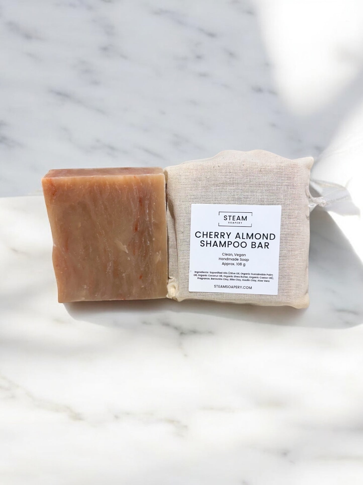 Cherry Almond Shampoo Bar Labeled