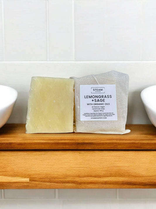 Lemongrass + Sage Organic Oils Soap