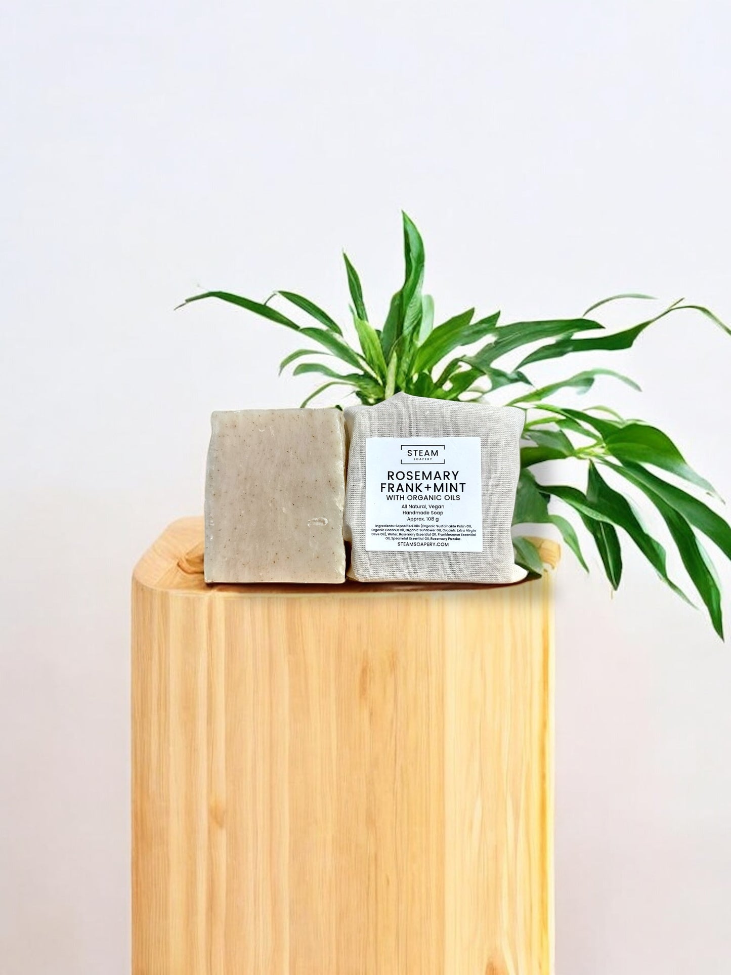 Rosemary, Frank(incense) + Mint Organic Oils Soap