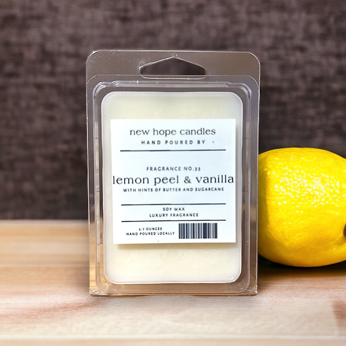 Lemon Peel and Vanilla Wax Melt