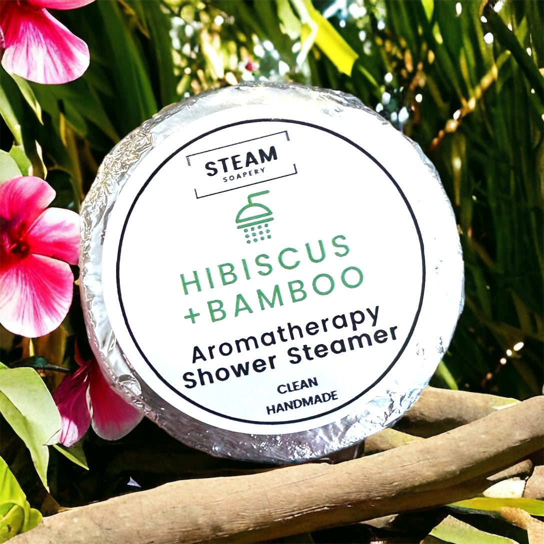Hibiscus Bamboo Shower Steamer