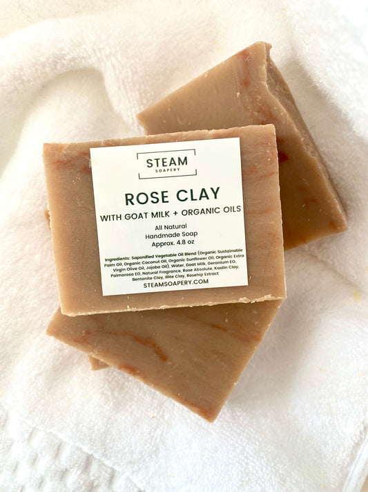 Rose Clay Goat Milk/Organic Oils Soap